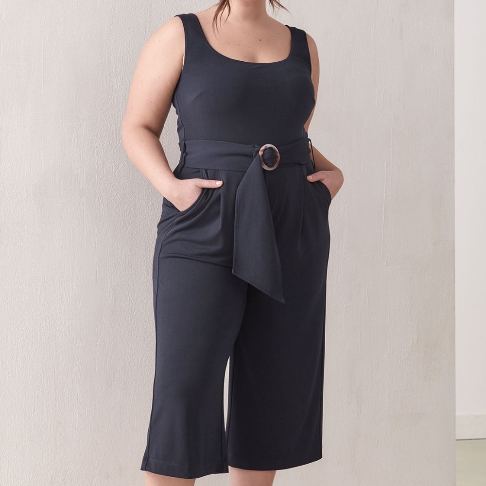 A by Addition ElleBelted Crop Stretch Jumpsuit - 5X